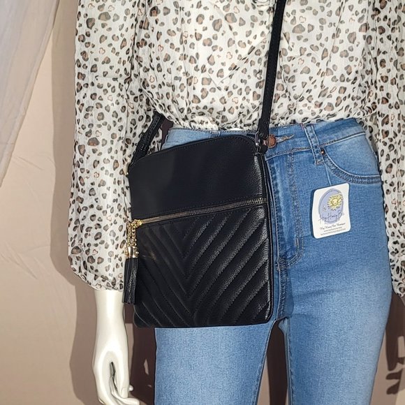 Black and Gold Crossbody - Picture 2 of 5